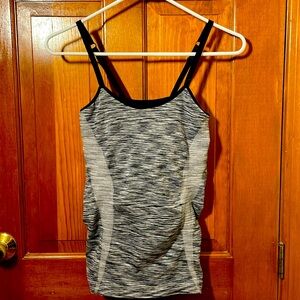 Women’s sports tank top with built in bra and adjustable straps